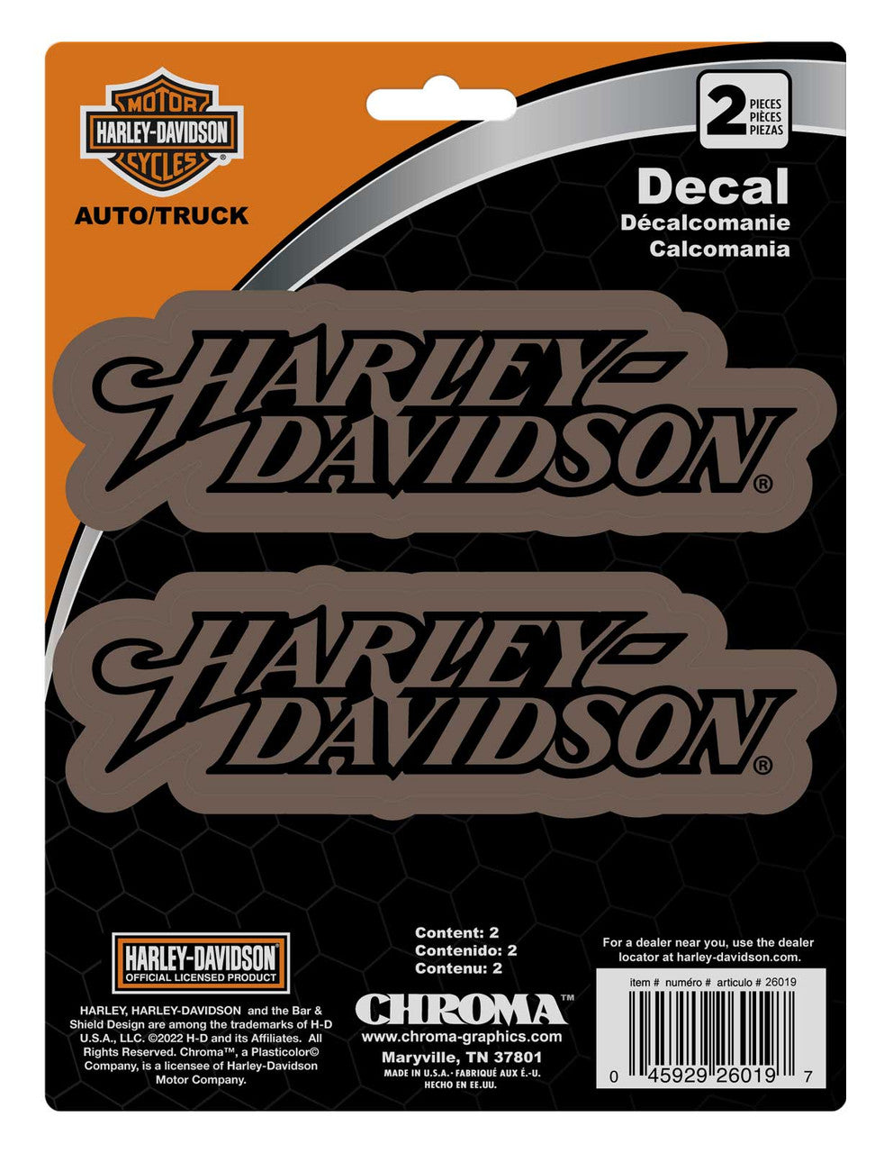 Shiny Bronze Iconic Harley Text Decals | Harley-Davidson