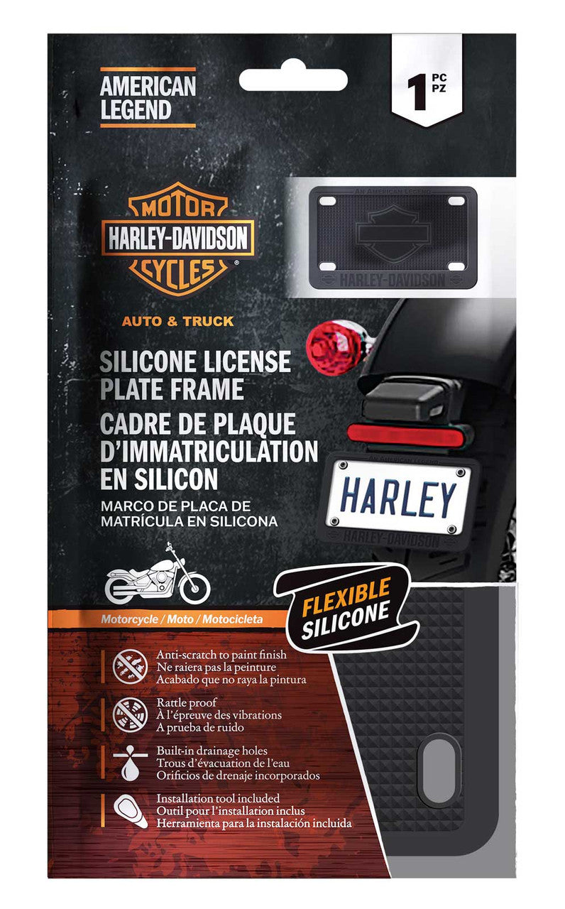 Silicone Motorcycle License Plate Frame, Bar & Shield | Harley-Davidson