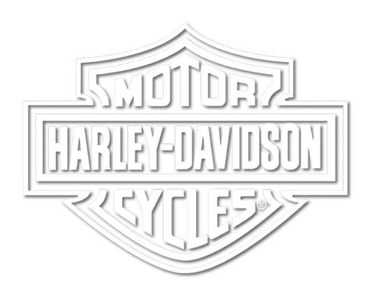 White Bar & Shield Die Cutz Window Decal | Harley-Davidson