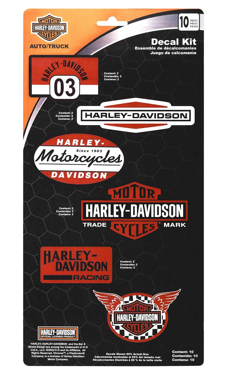 10-Piece Vintage Race Inspired Decal Kit | Harley-Davidson