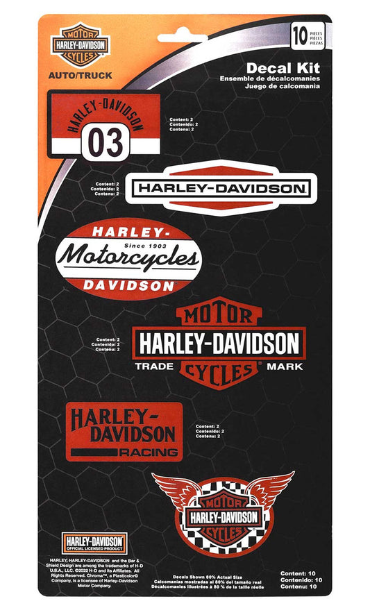 10-Piece Vintage Race Inspired Decal Kit | Harley-Davidson