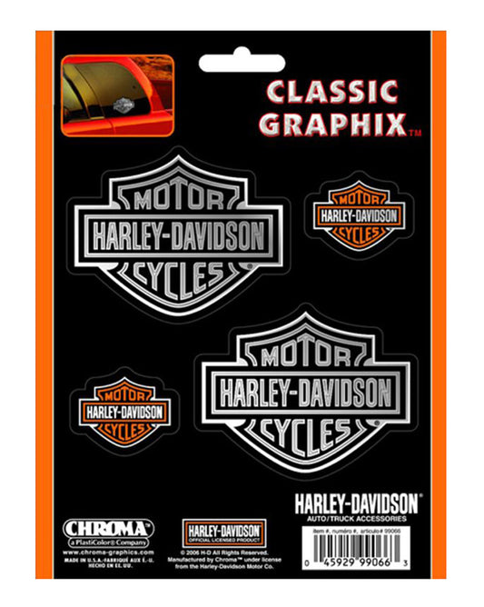 Bar & Shield 4-Piece Decal Set Stickers | Harley-Davidson