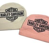 Baby Girls' 2 Pack Bar & Shield Rib Knit Beanies, Pink/Cream | Harley Davidson