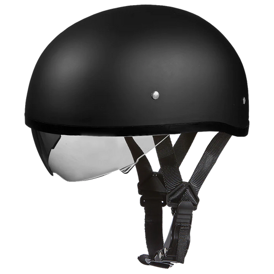Beanie Style Helmet W/ Inner Shield (Matte Black) | Classic