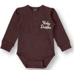 Baby Girls Henley H-D Script Creeper Long Sleeve - Purple | Harley-Davidson