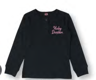 Girls Long Sleeve Henley | Harley-Davidson