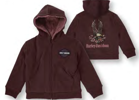 Girls Sherpa Lined Fleece Jacket - purple | Harley-Davidson