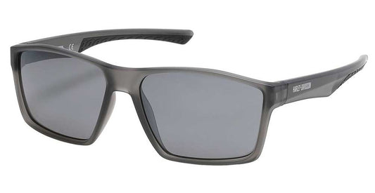 Men's Geometric Plastic Sunglasses, Gray Frame/Smoke Mirror Lens | Harley-Davidson