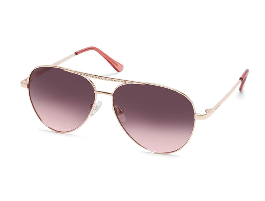 Women's Aviator Sunglasses, Rose Gold Frame & Gradient Brown Lens | Harley-Davidson