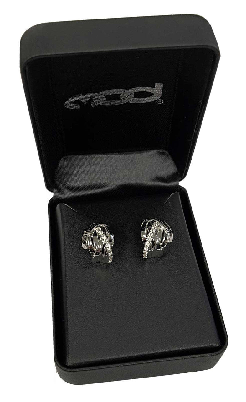 Women's Twisted Bling H-D Huggie Hoop Earrings | Harley-Davidson