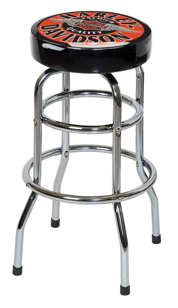 Winged Bar & Shield Bar Stool Chrome Plated | Harley-Davidson