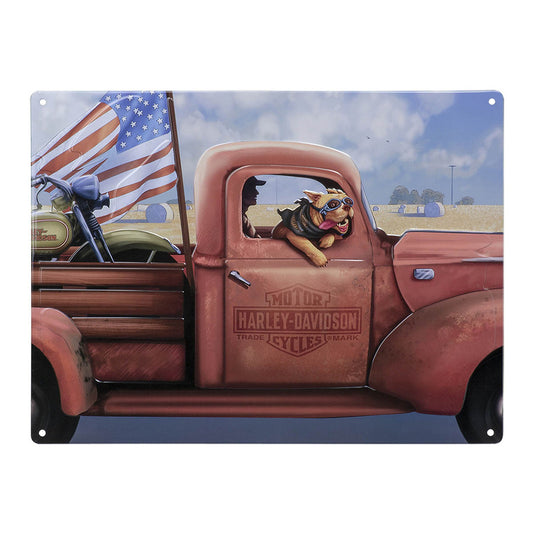 Embossed Tin Sign, Joyride Dog | Harley-Davidson