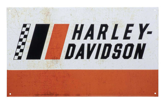 Embossed Racing Stripes Graphic Tin Sign | Harley-Davidson