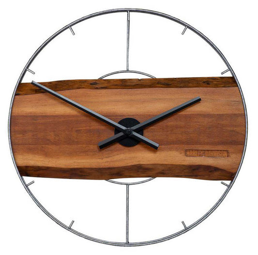 Driftwood Clock, Galvanized Metal Frame & Live Edge Wood | Harley-Davidson