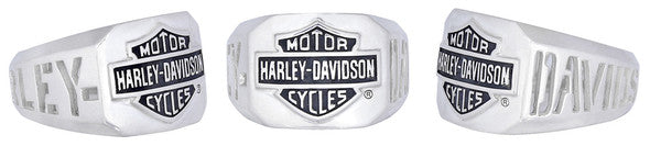 Men's H-D Cut Out Bar & Shield Emblem Ring | Harley-Davidson