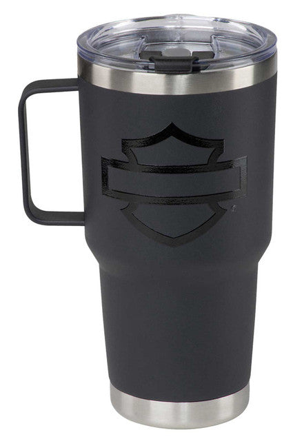 30 oz. Matte Black Travel Mug, Double-Wall Stainless Steel | Harley-Davidson