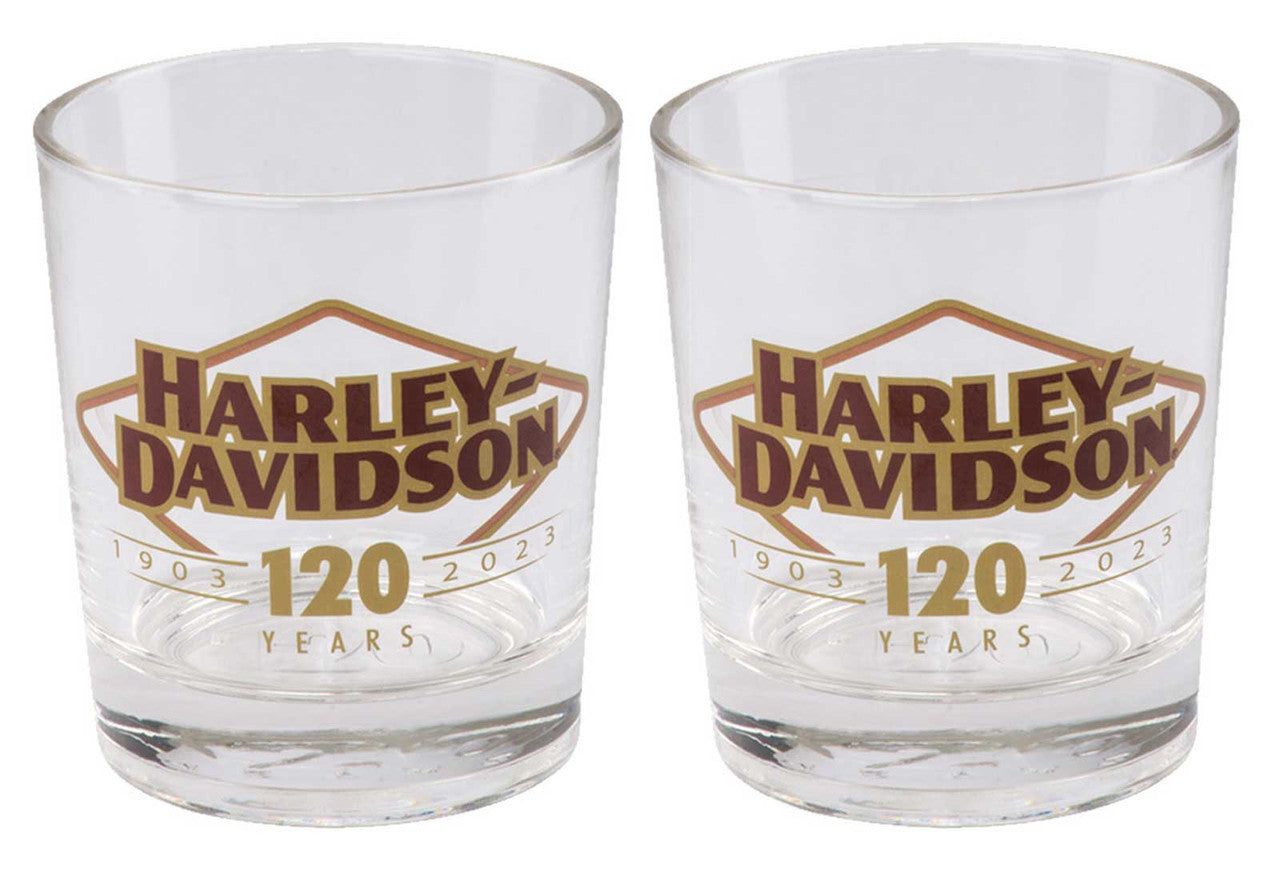 120th Anniversary Double Old Fashion Glass Set | Harley-Davidson