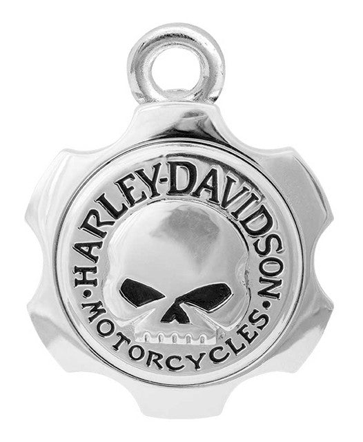 Axel Shape Willie G Skull Ride Bell - Silver Finish | Harley Davidson