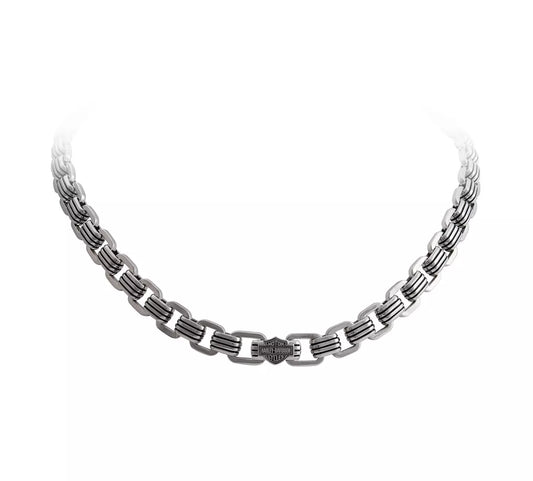 Men's Bar & Shield Steel Lines Necklace | Harley-Davidson