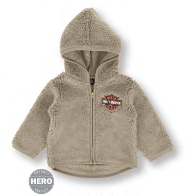 Infant Boys Sherpa Hooded Jacket - Tan | Harley-Davidson