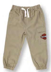 Baby Boys' Bar & Shield Brushed Twill Cargo Pants – Tan | Harley-Davidson