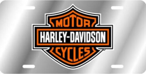 Acrylic Mirror Finish Orange B&S License Plate Tag | Harley-Davidson