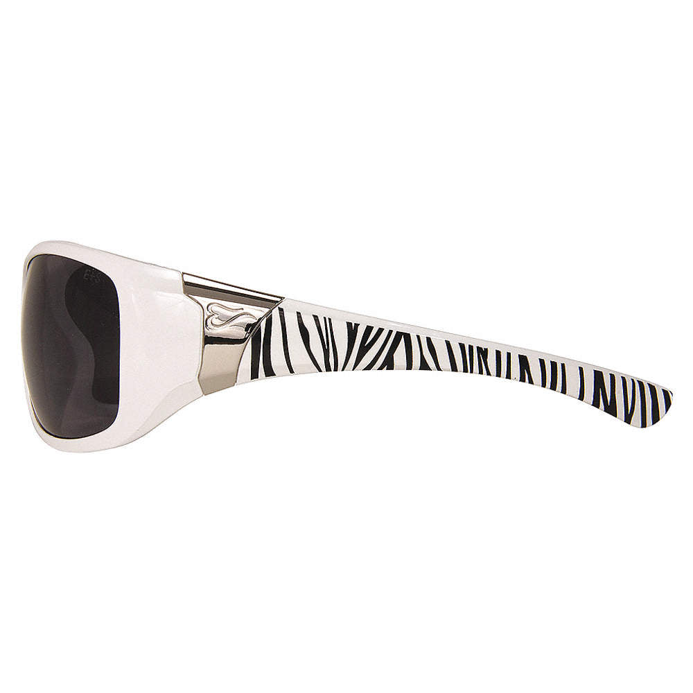 Women's White Zebra Sunglasses with Smoke Lens