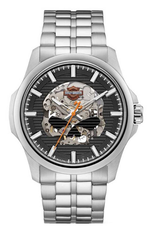 Men's Willie G Skull Self-Winding Stainless Steel Watch | Harley-Davidson