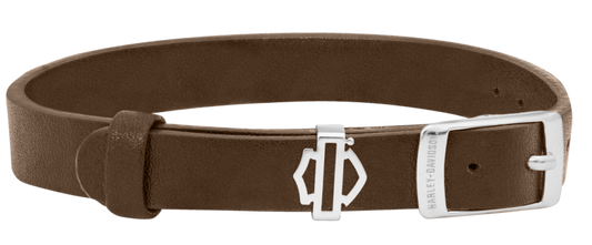 Women’s Bar & Shield Brown Leather Rally Bracelet | Harley-Davidson