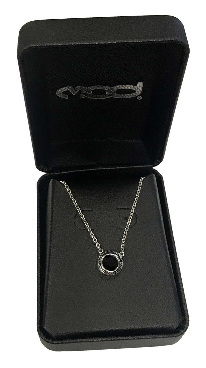 Women's Black Crystal Stone Script Chain Necklace | Harley-Davidson