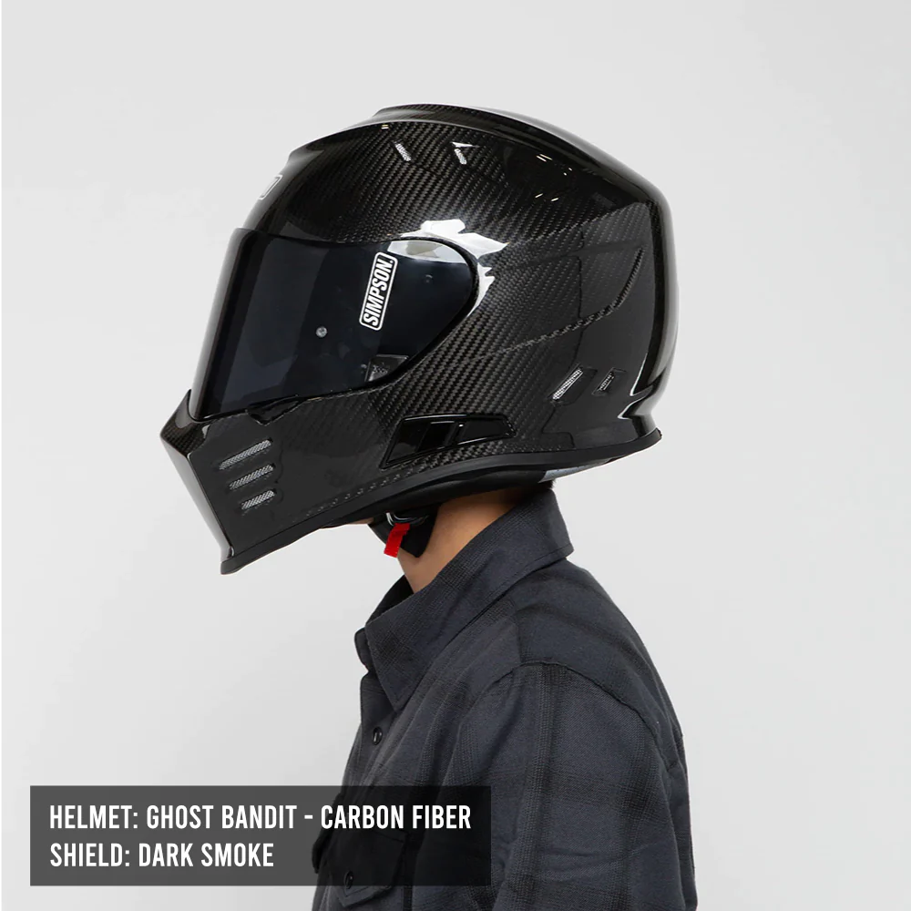 Ghost Bandit Carbon Fiber Helmet (Black) | Simpson