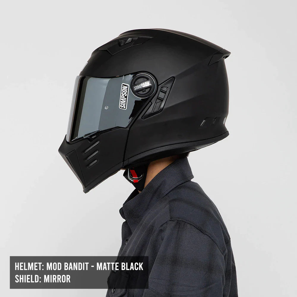 Simpson Mod Bandit Helmet (Matte Black) side view