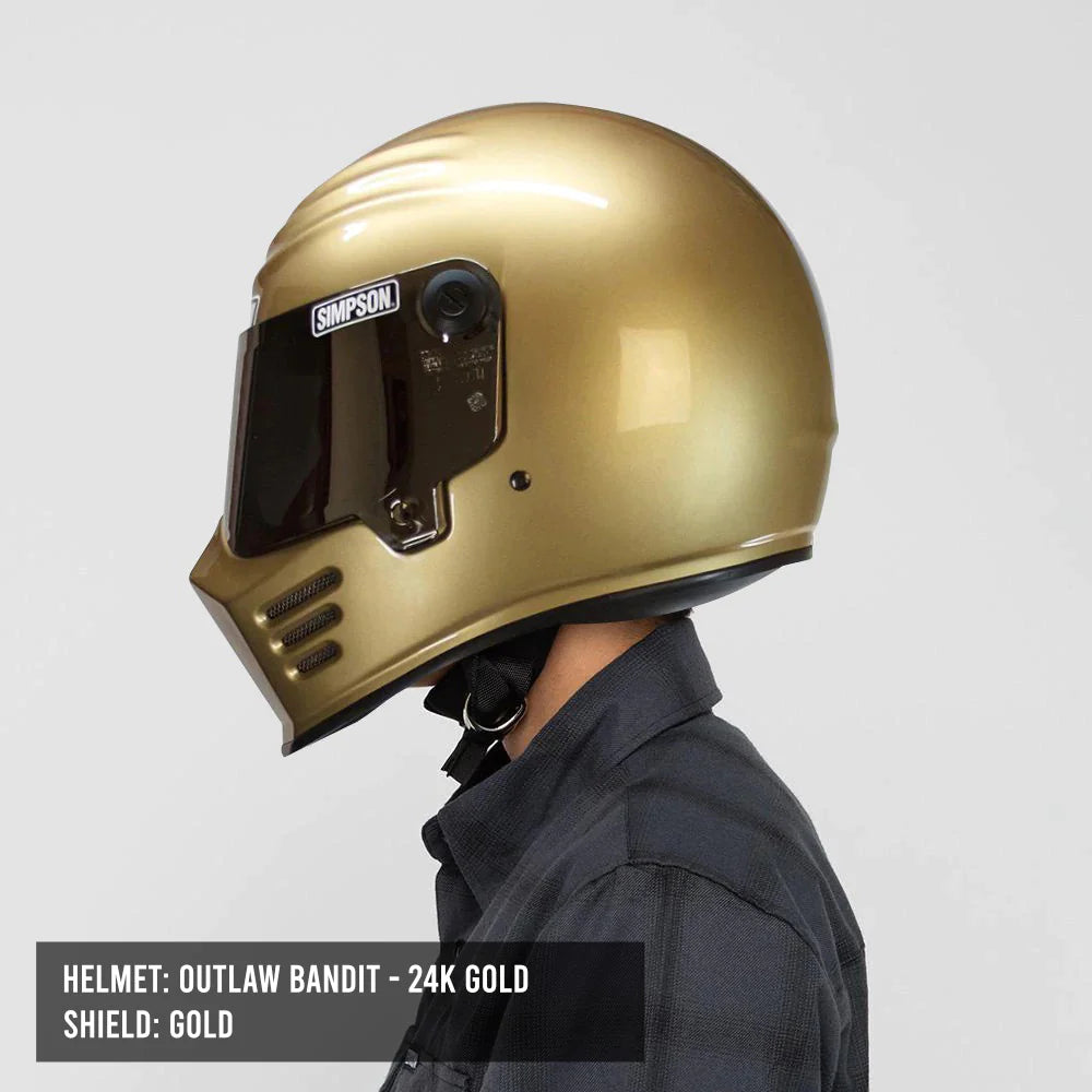 Simpson Outlaw Bandit Helmet (Gold) side view